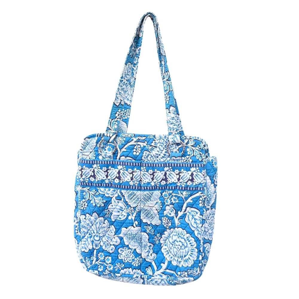 Vera Bradley Blue Lagoon Tote Bag Comfy Cozy Quilted Cotton Retired‎ Cottagecore